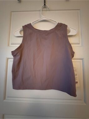Boxy Cropped Tank Top in Mauve